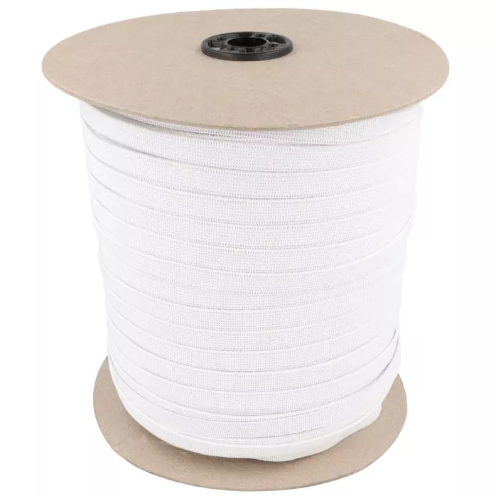 Guma tkana 10mm kolor biały 200mb