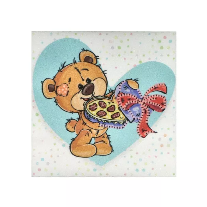 Zestaw z koralikami do haftu VDV 11x11 wzór TN-0950 Bear in Love
