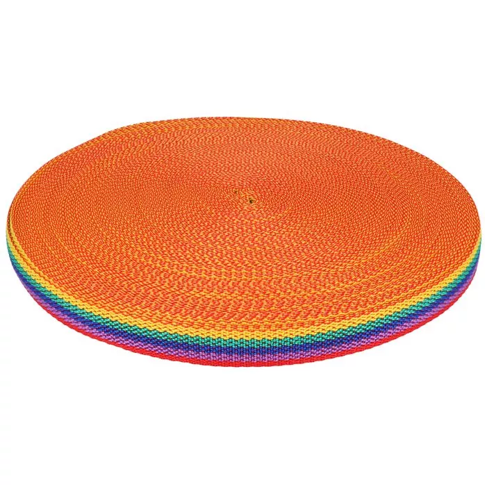 Taśma nośna 20mm polipropylenowa kolor tęczowy 50mb