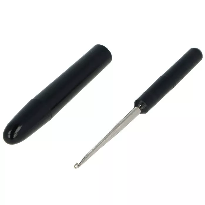 Szydełko metalowe nr 6 w oprawce, krótkie