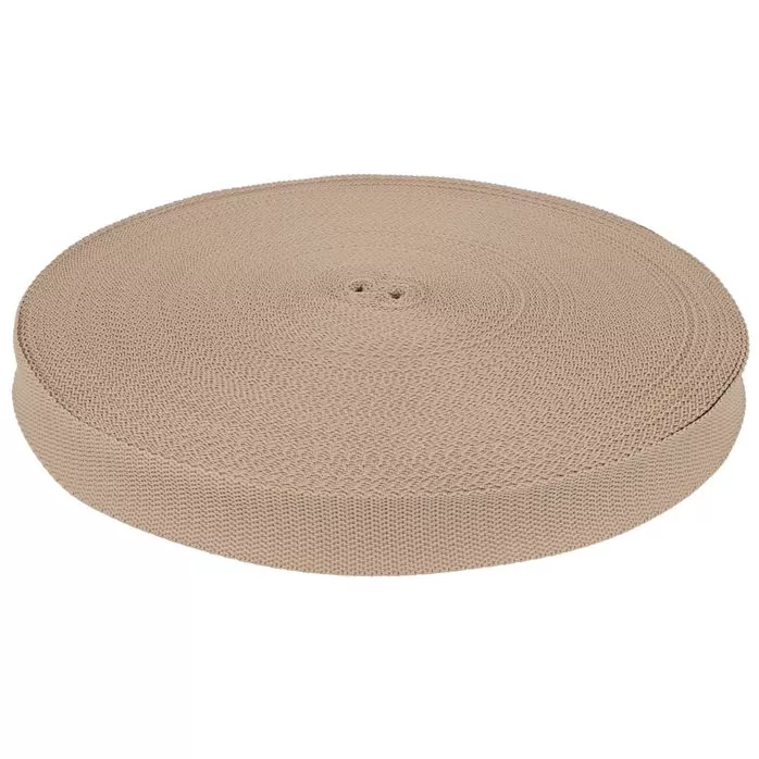 Taśma nośna 25mm polipropylenowa kolor beżowy 50mb