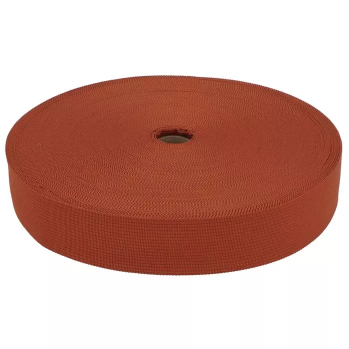 Taśma lamówka dziana 30mm kolor brązowy 50mb
