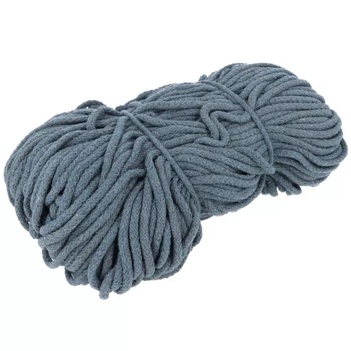 Sznurek bawełniany 5mm kolor stalowy szary 100mb