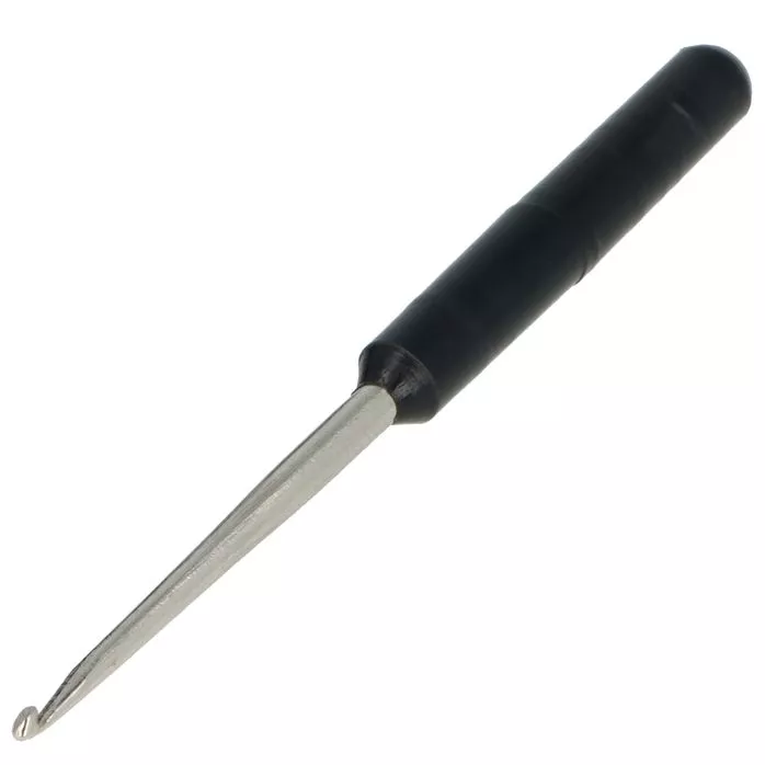 Szydełko metalowe nr 6 w oprawce, krótkie
