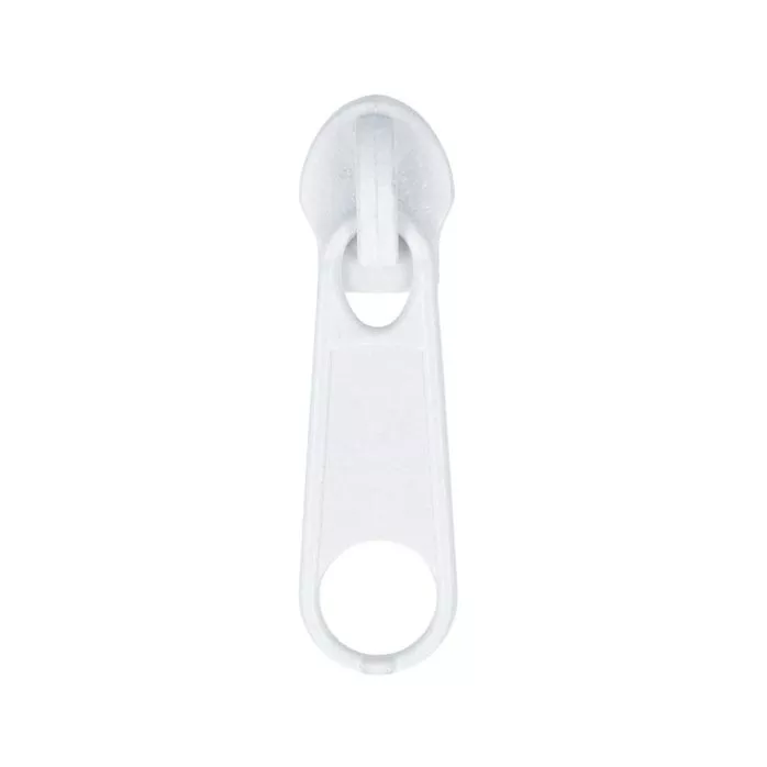Suwak do taśmy suwakowej spiralnej #5 non-lock wzmocniony kolor biały 500szt.
