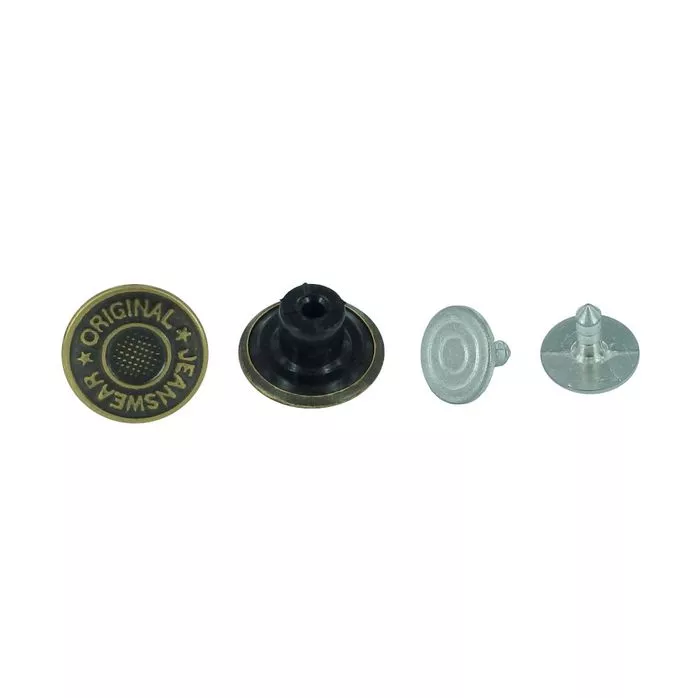 Guzik jeans 14mm stare złoto madis