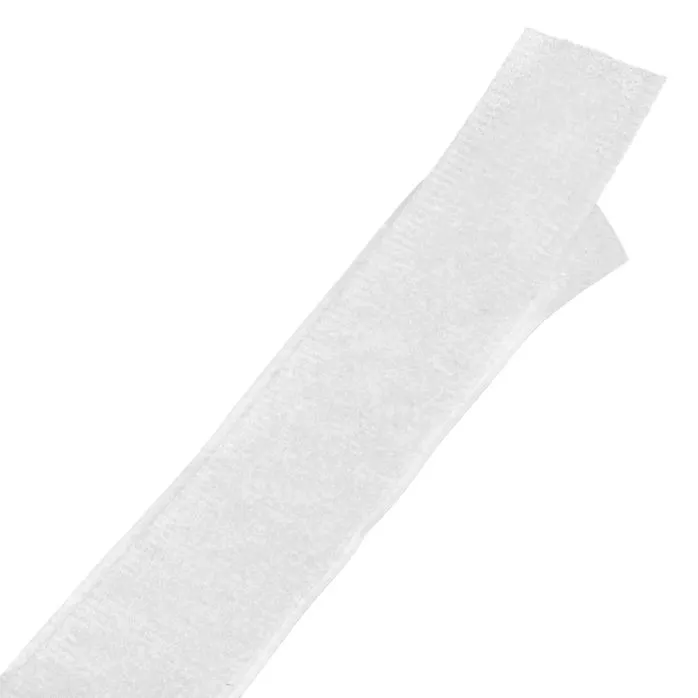 Rzep 20mm z KLEJEM pętelka BIAŁA /karton-1200m/