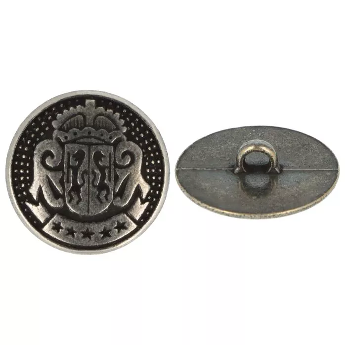 Guzik metalowy mundurowy na stopce 20mm 100szt.