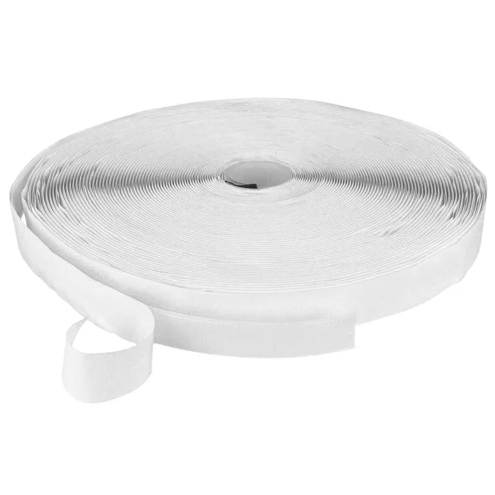 Rzep 20mm z KLEJEM pętelka BIAŁA /karton-1200m/