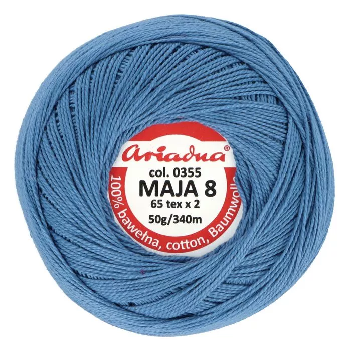Kordonek Maja 8 50g 340m kolor 0355 pomarańczowy