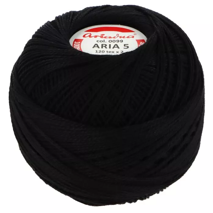 Kordonek Aria 5 100g 425m kolor czarny