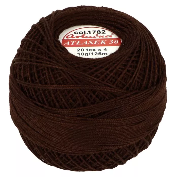 Kordonek Atłasek 30 10g 125m kolor 1782 brązowy