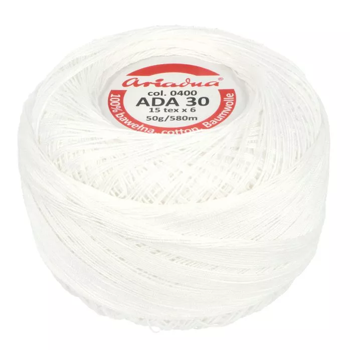 Kordonek ADA 30 50g 580m kolor biały