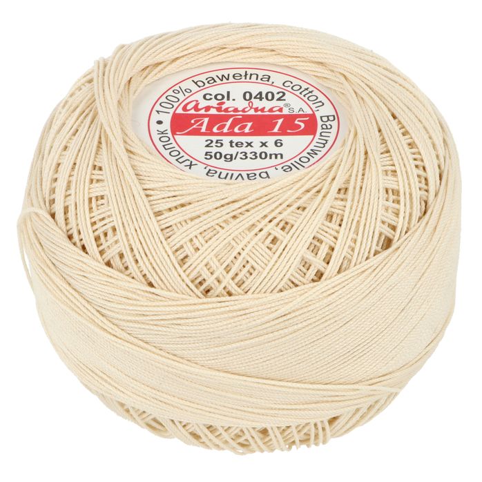Kordonek ADA 15 50g 330m kolor 0402 naturalny