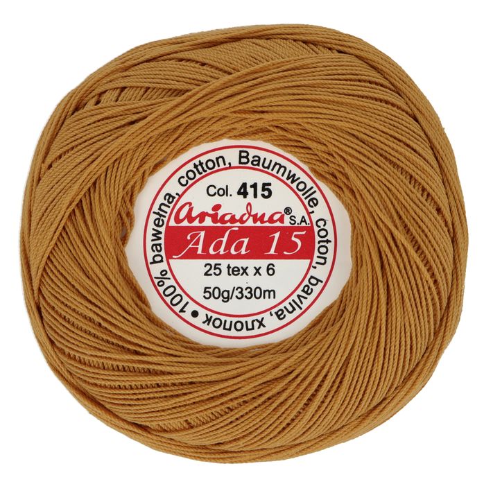 Kordonek ADA 15 50g 330m kolor 415 złoty