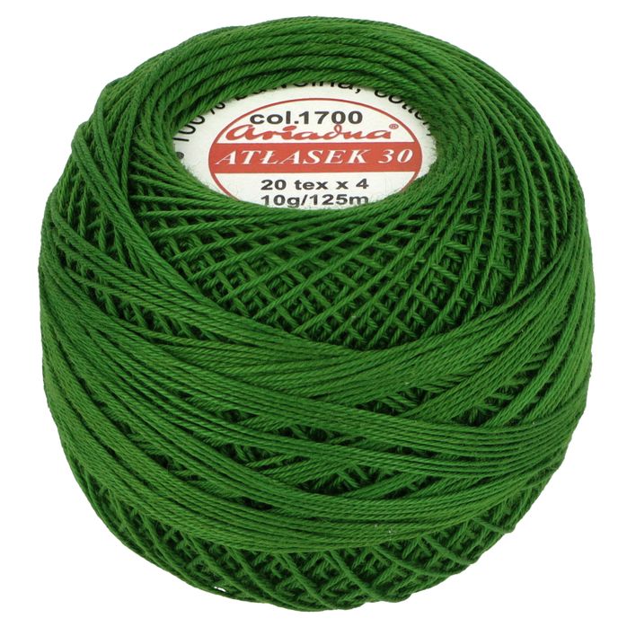 Kordonek Atłasek 30 10g 125m kolor 1700 zielony