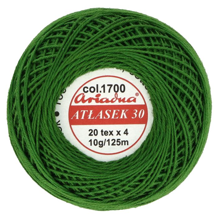 Kordonek Atłasek 30 10g 125m kolor 1700 zielony