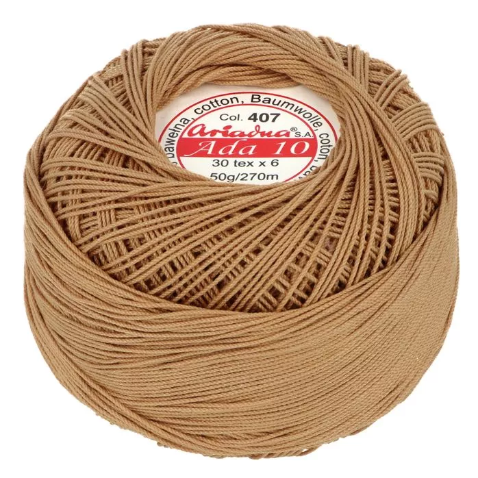 Kordonek ADA 10 50g 270m kolor 407 beżowy