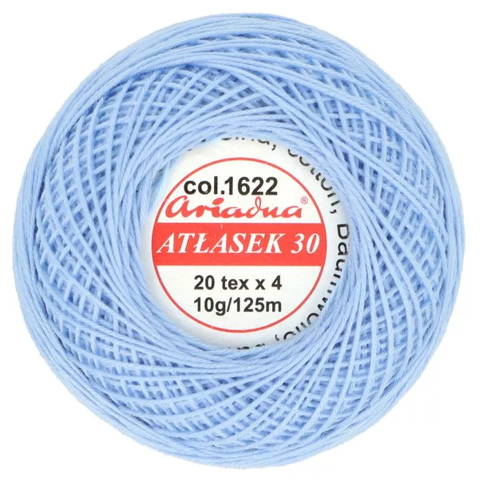 Kordonek Atłasek 30 10g 125m kolor 1622 niebieski