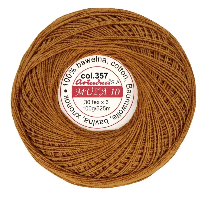Kordonek Muza 10 100g 525m kolor 357 miodowy