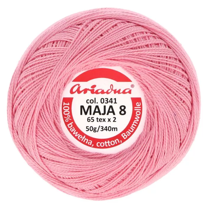 Kordonek Maja 8 50g 340m kolor 0341 różowy