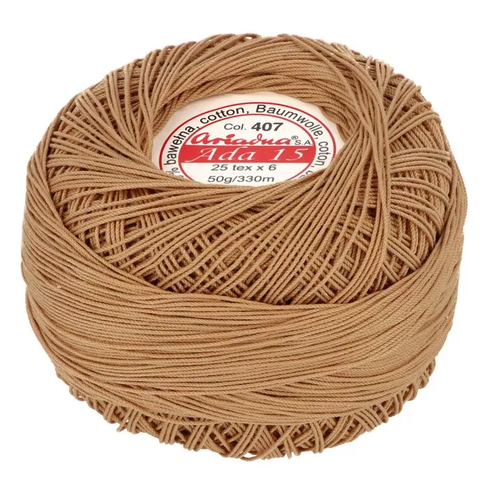 Kordonek ADA 15 50g 330m kolor 407 beżowy