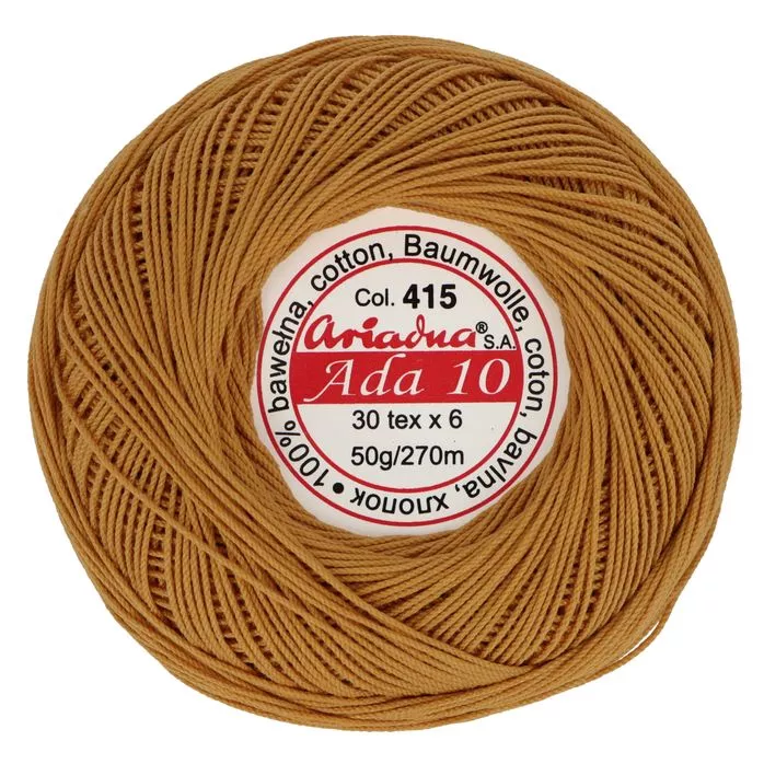 Kordonek ADA 10 50g 270m kolor 415 złoty