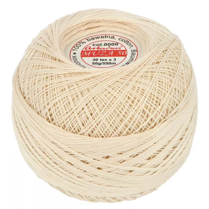 Kordonek Muza 50 50g 550m kolor naturalny