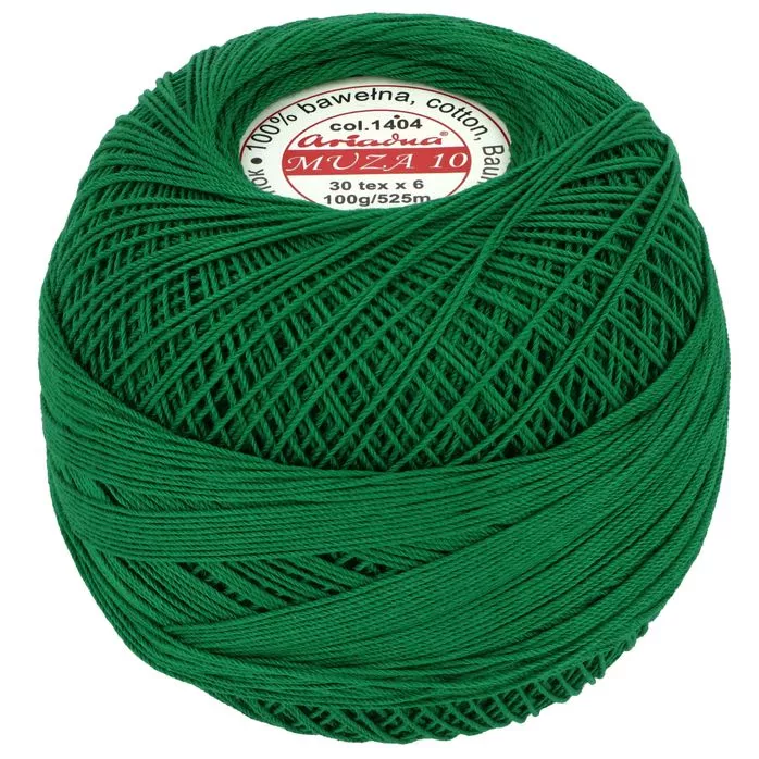 Kordonek Muza 10 100g 525m kolor 1404 zielony ciemny