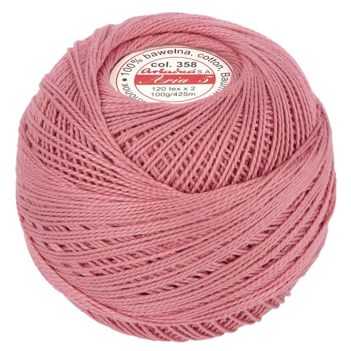Kordonek Aria 5 100g 425m kolor 358 różowy