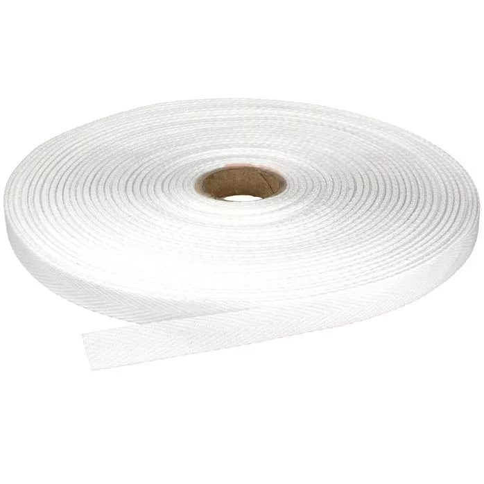 Taśma bawełniana jodełka 10mm kolor biały