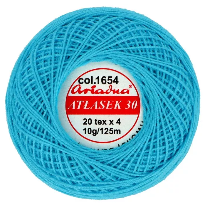 Kordonek Atłasek 30 10g 125m kolor 1654 turkusowy