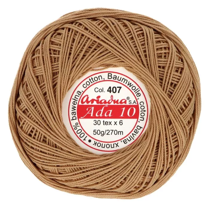 Kordonek ADA 10 50g 270m kolor 407 beżowy