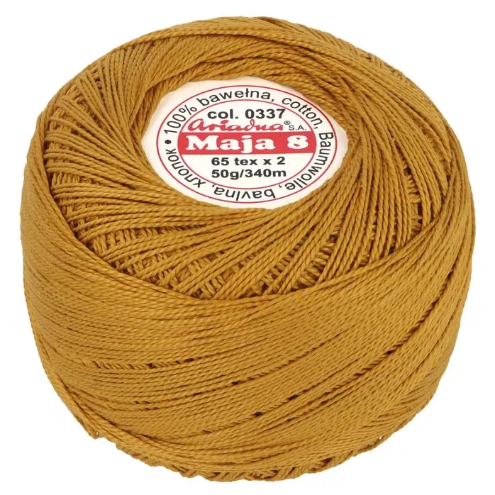 Kordonek Maja 8 50g 340m kolor 0337 miodowy