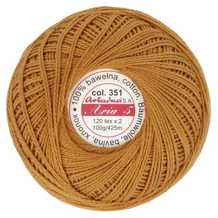 Kordonek Aria 5 100g 425m kolor 351 miodowy