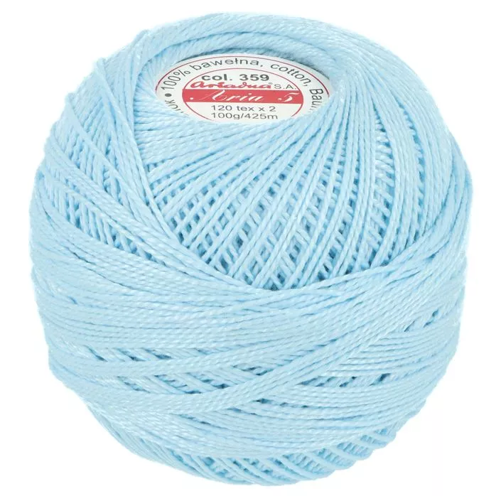 Kordonek Aria 5 100g 425m kolor 359 niebieski