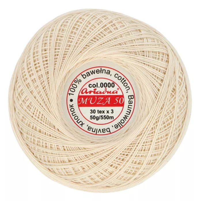 Kordonek Muza 50 50g 550m kolor naturalny