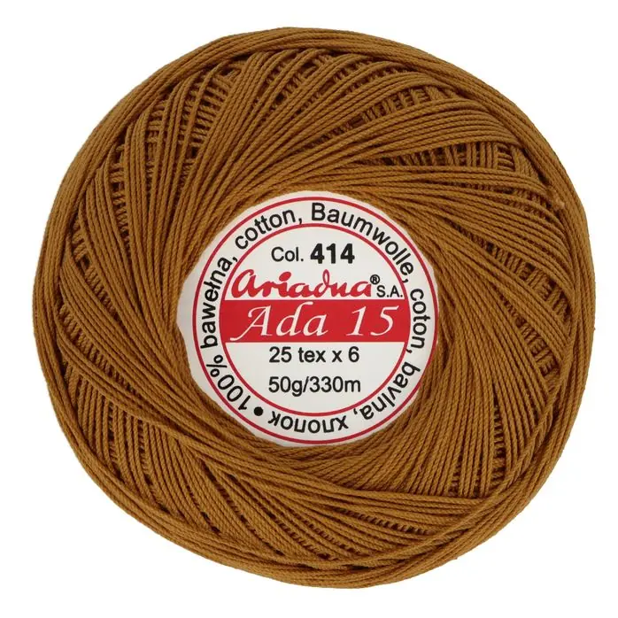 Kordonek ADA 15 50g 330m kolor 414 miodowy