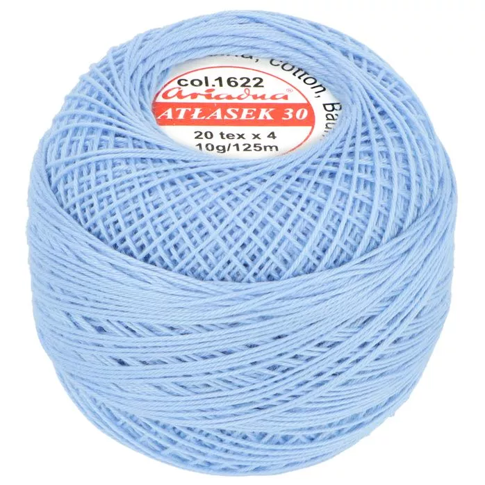 Kordonek Atłasek 30 10g 125m kolor 1622 niebieski