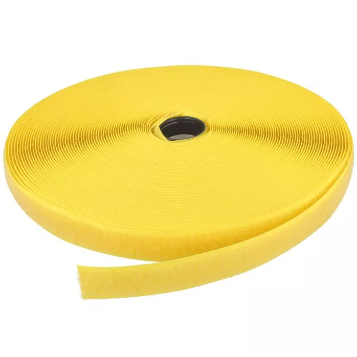 Rzep 20mm pętelka kol. ŻÓŁTY /5007,004/ (krążek-23m)