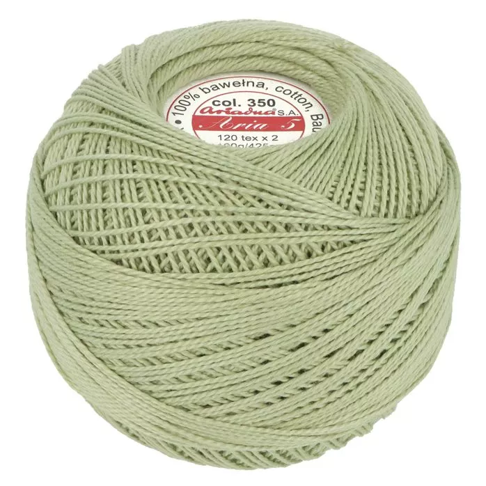 Kordonek Aria 5 100g 425m kolor 350 zielony oliwka