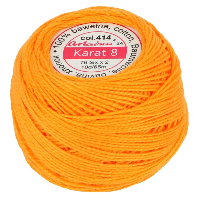 Kordonek Karat 8 10g 65m kolor 414 (1510) żółty op.10szt.