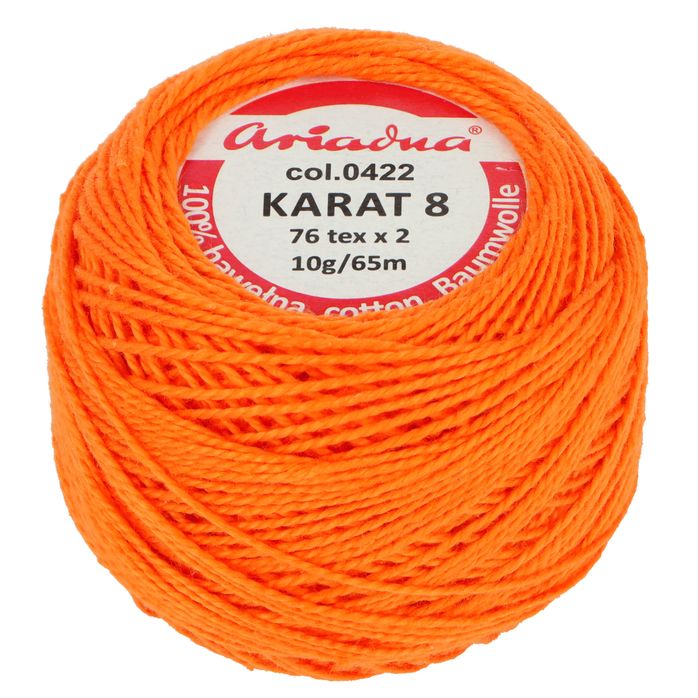Kordonek Karat 8 10g 65m kolor 422 (1516) pomarańczowy op.10szt.