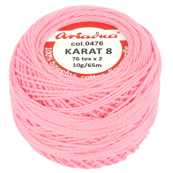 Kordonek Karat 8 10g 65m kolor 476 (1549) różowy op.10szt.
