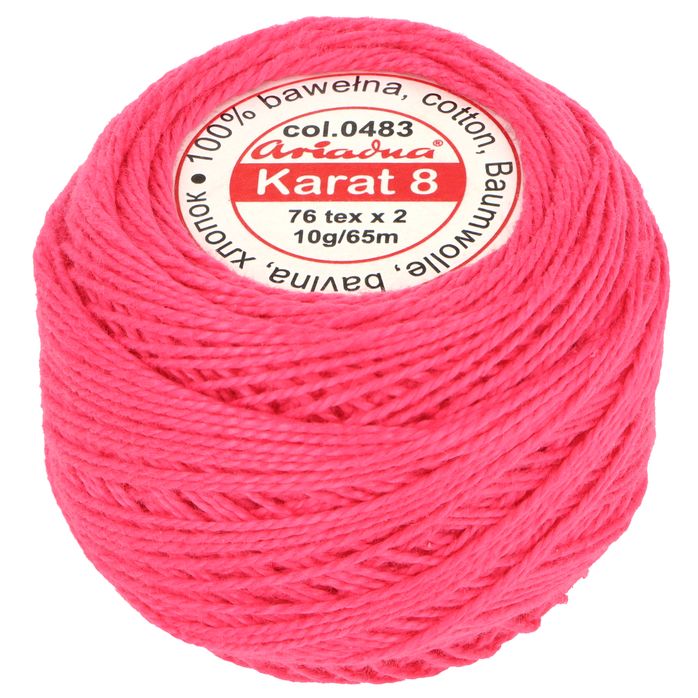 Kordonek Karat 8 10g 65m kolor 483 (1562) różowy op.10szt.