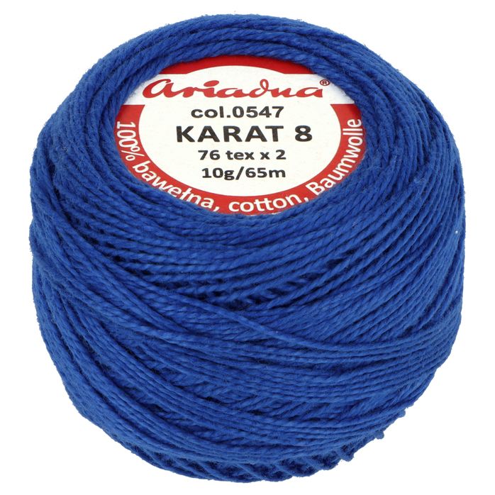 Kordonek Karat 8 10g 65m kolor 547 (1624) niebieski ciemny op.10szt.