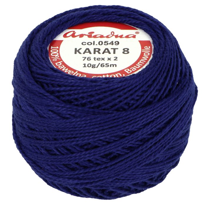 Kordonek Karat 8 10g 65m kolor 549 (1625) niebieski op.10szt.
