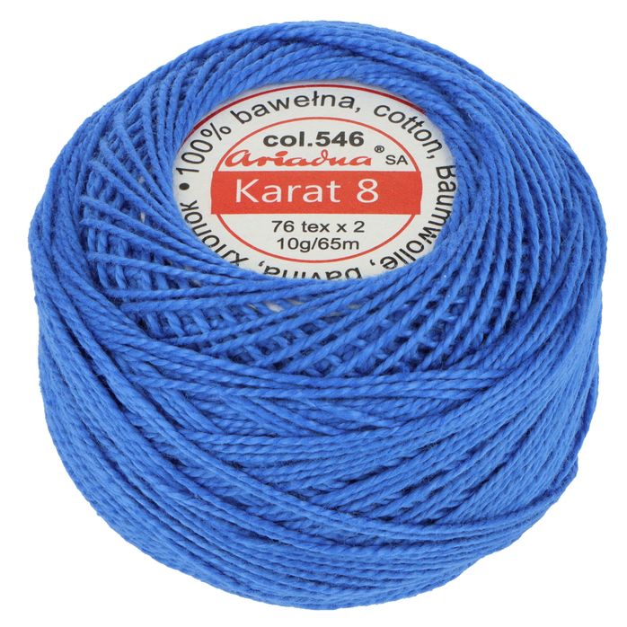 Kordonek Karat 8 10g 65m kolor 546 (1628) niebieski ciemny op.10szt.