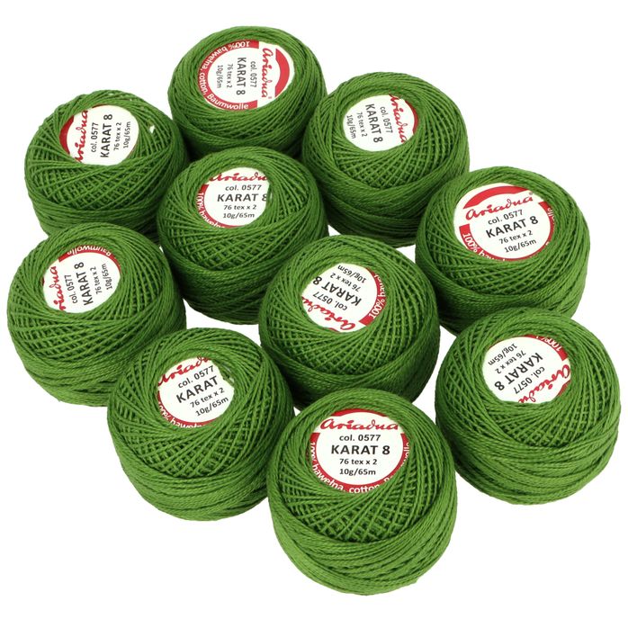 Kordonek Karat 8 10g 65m kolor 577 (1686) zielony op.10szt.
