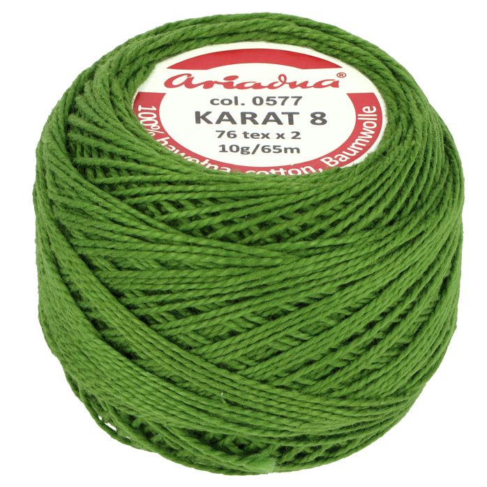 Kordonek Karat 8 10g 65m kolor 577 (1686) zielony op.10szt.